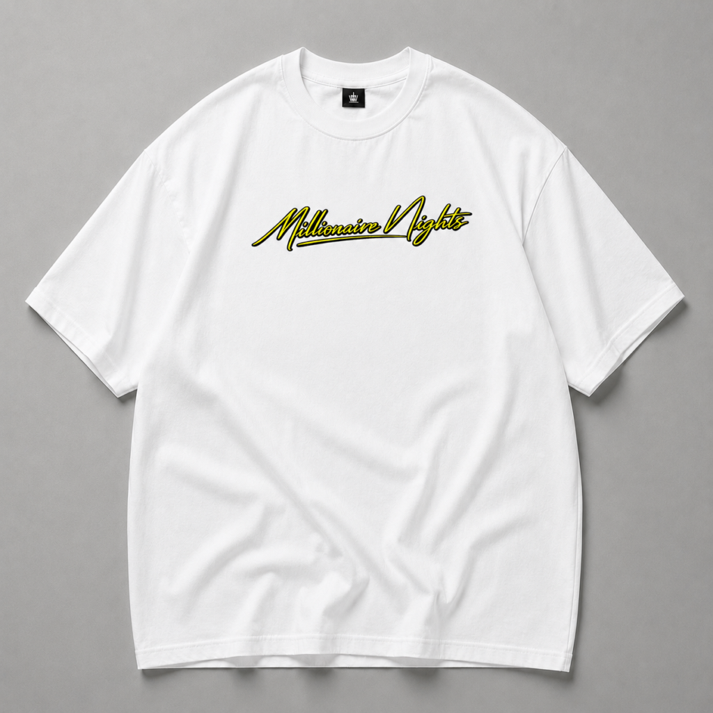Бяла памучна тенискa MILIONAIRE — 3