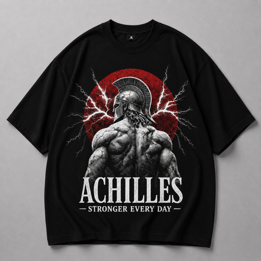 Бяла памучна тениска ACHILLES — 3