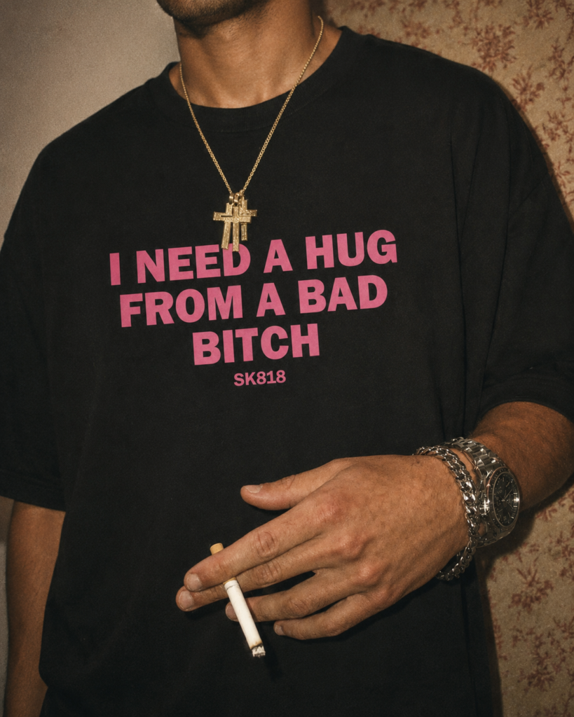 Черна памучна тениска BAD B.I.T.C.H. — 2
